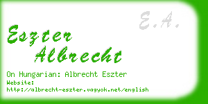 eszter albrecht business card